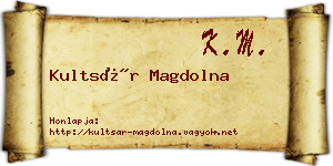 Kultsár Magdolna névjegykártya